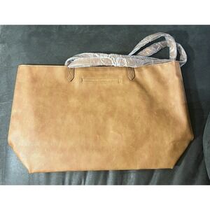 Thirty-One‎ Brown Solid Tote Shoulder Bag with Inner Pockets Double Handles